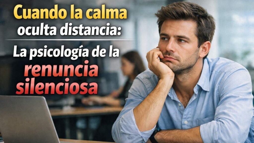 Cuando la calma oculta distancia: la psicología de la renuncia silenciosa