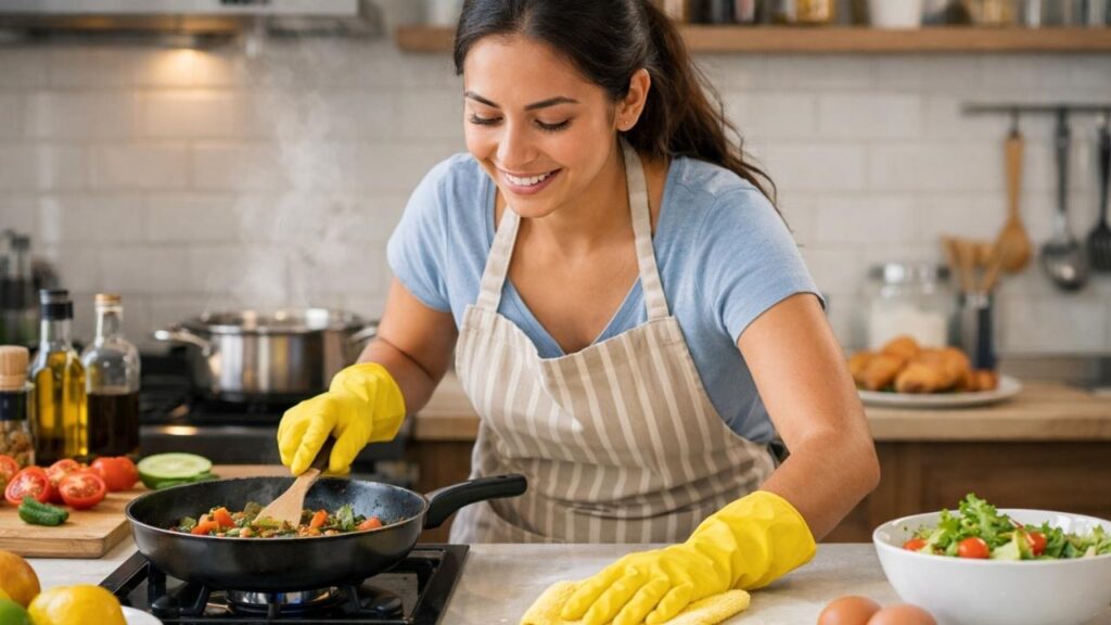 8 rasgos de quienes limpian mientras cocinan que revelan cómo viven la vida