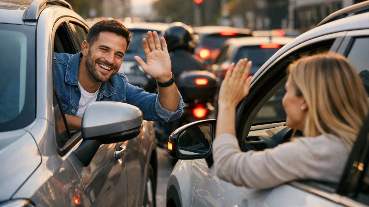 Psicología del saludo en el tráfico: 7 rasgos ocultos de tu carácter